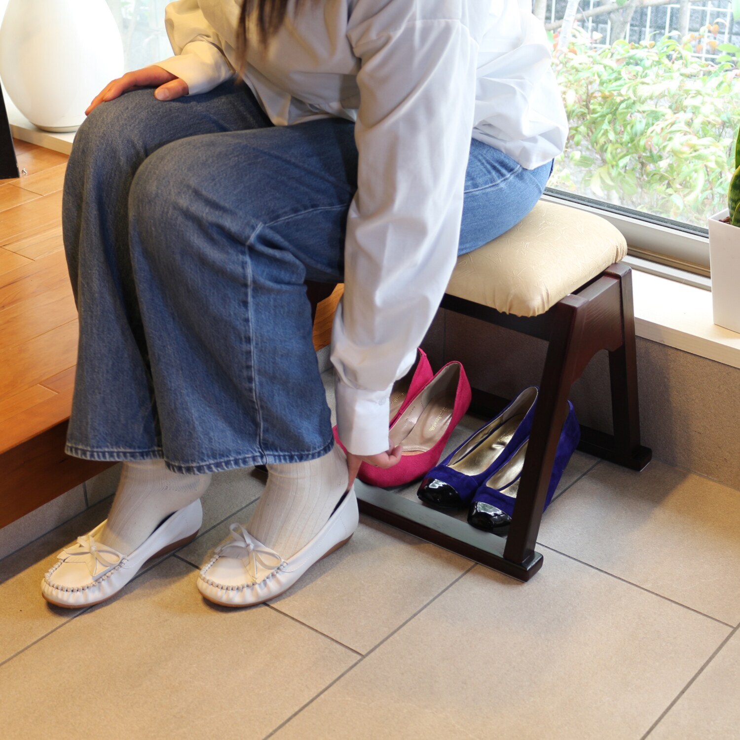 スタッキングできる 仏壇前椅子