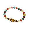 マイクローバー タイガーアイ＆ マルチジェム イラスティック ブレスレット