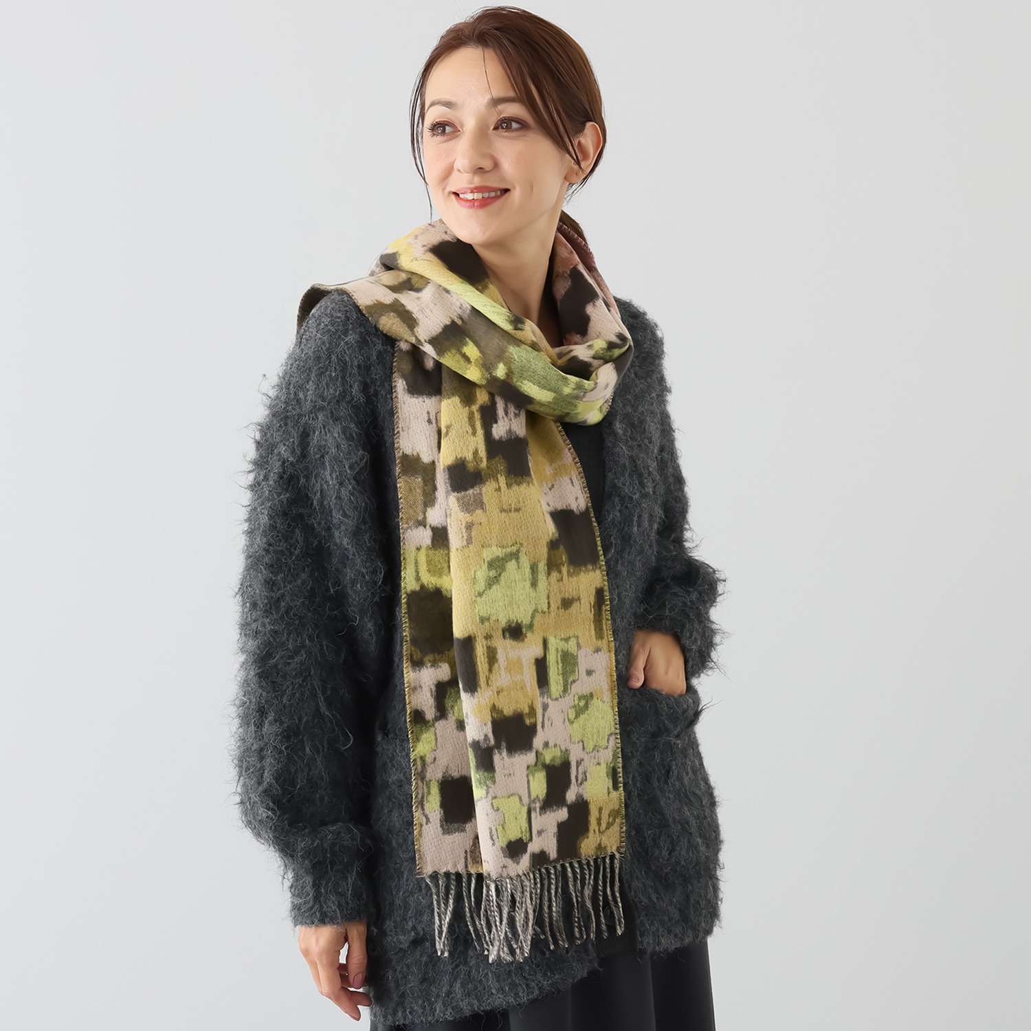 フラース カシミンク グラデーションマフラー