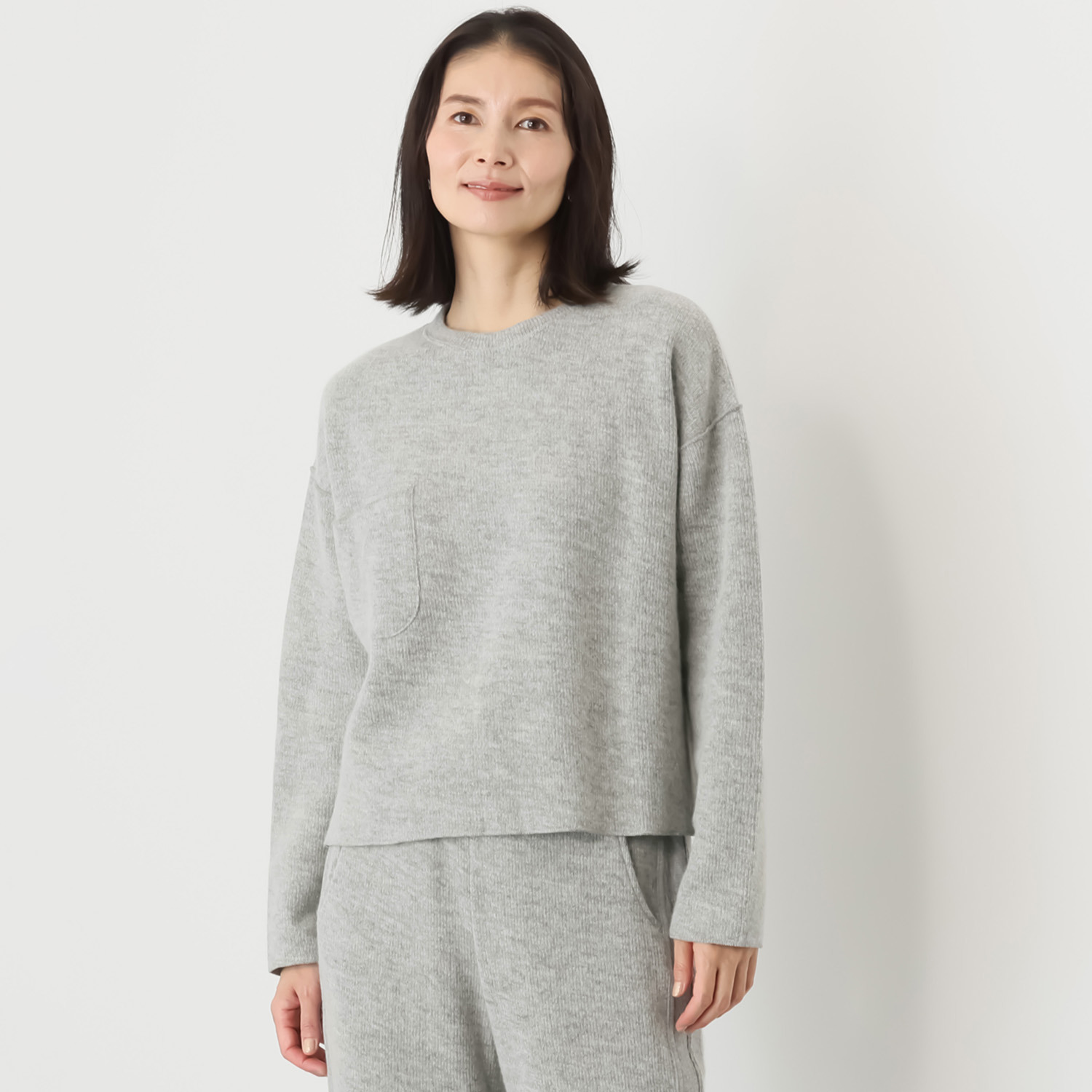 シャビージェンティール ポケット付 ジャージープルオーバー