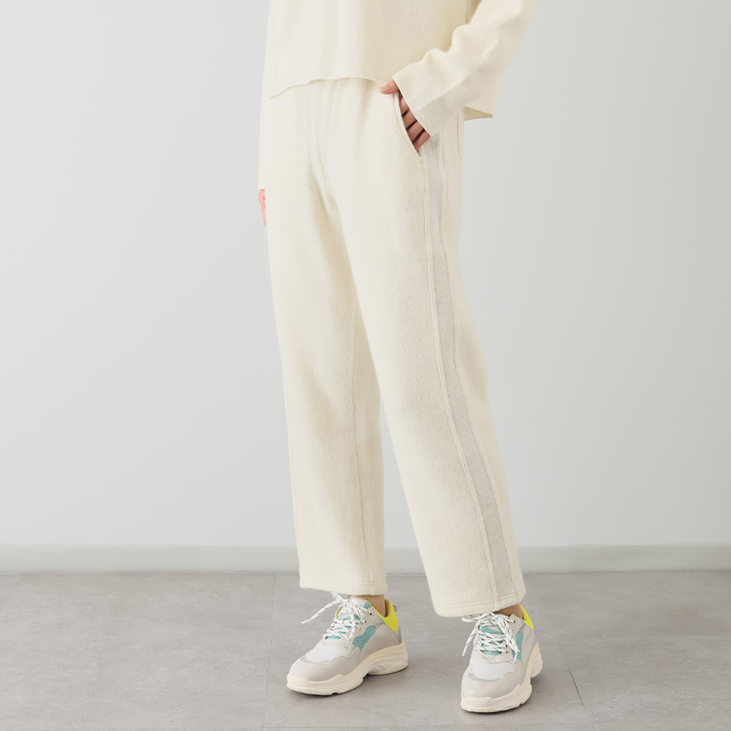 シャビージェンティール ポケット付 ジャージーパンツ