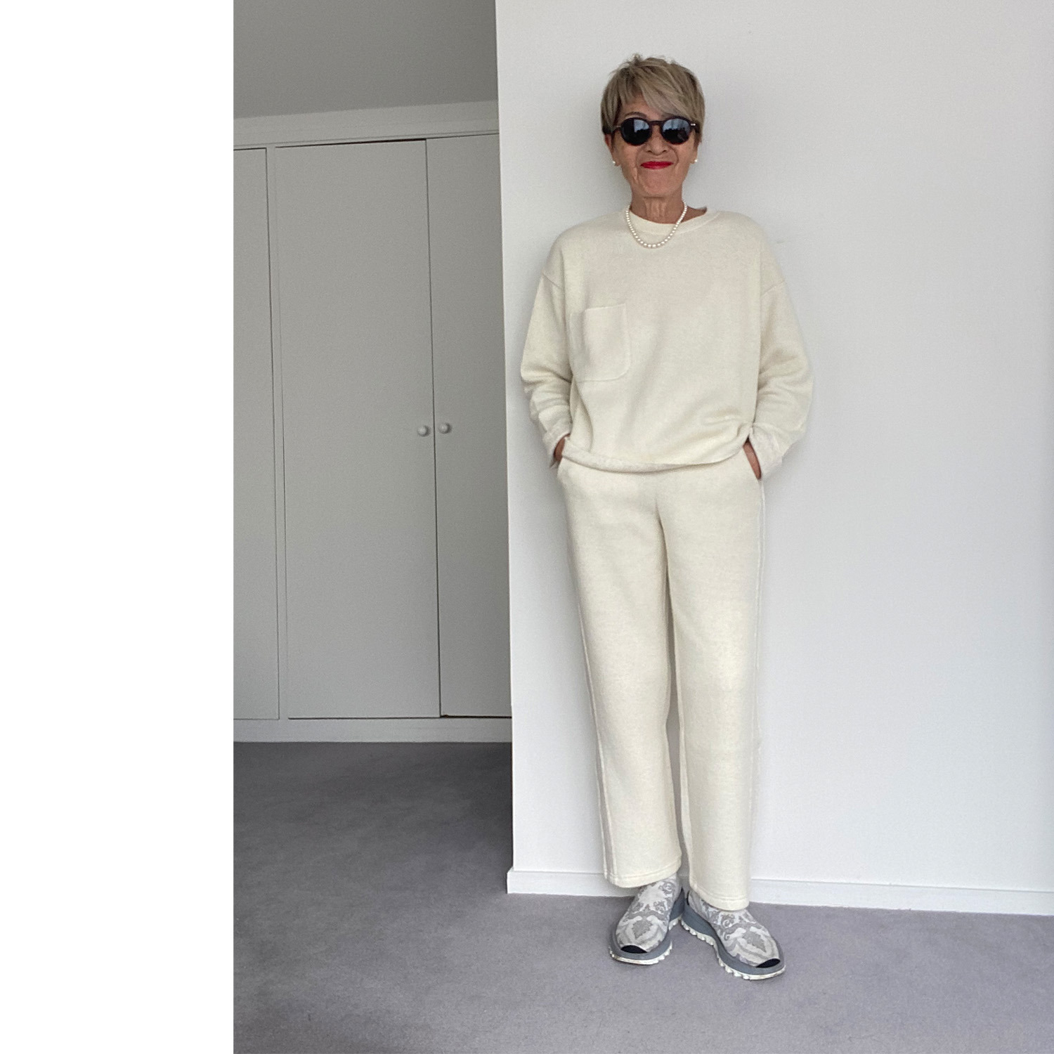 シャビージェンティール ポケット付 ジャージーパンツ