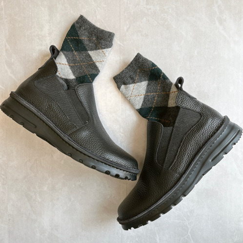 ＪＳハートレーベル ＜日本製＞ はっ水姫路レザー 軽くてオシャレが楽しめる サイドゴア軽量ブーツ