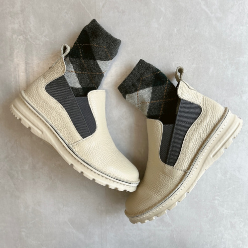 ＪＳハートレーベル ＜日本製＞ はっ水姫路レザー 軽くてオシャレが楽しめる サイドゴア軽量ブーツ