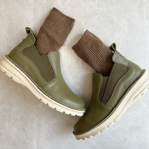 ＪＳハートレーベル ＜日本製＞ はっ水姫路レザー 軽くてオシャレが楽しめる サイドゴア軽量ブーツ