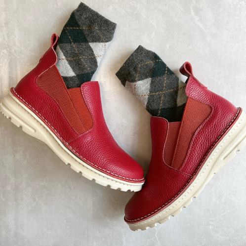 ＪＳハートレーベル ＜日本製＞ はっ水姫路レザー 軽くてオシャレが楽しめる サイドゴア軽量ブーツ