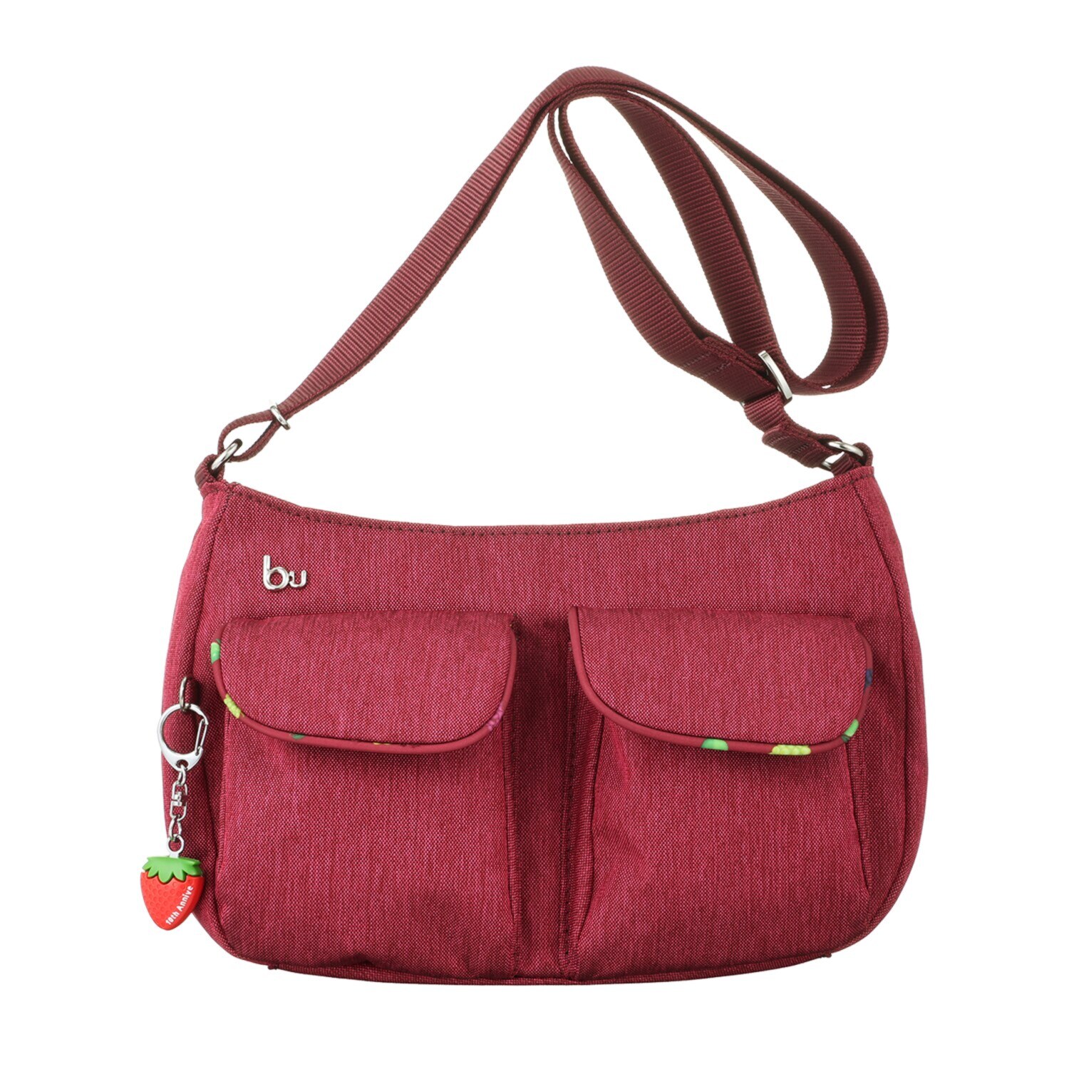 ビサイユ ショップチャンネル デビュー１０周年記念 トロピカルフルーツ ワンマイル はっ水ポシェット ＜イチゴチャーム付＞