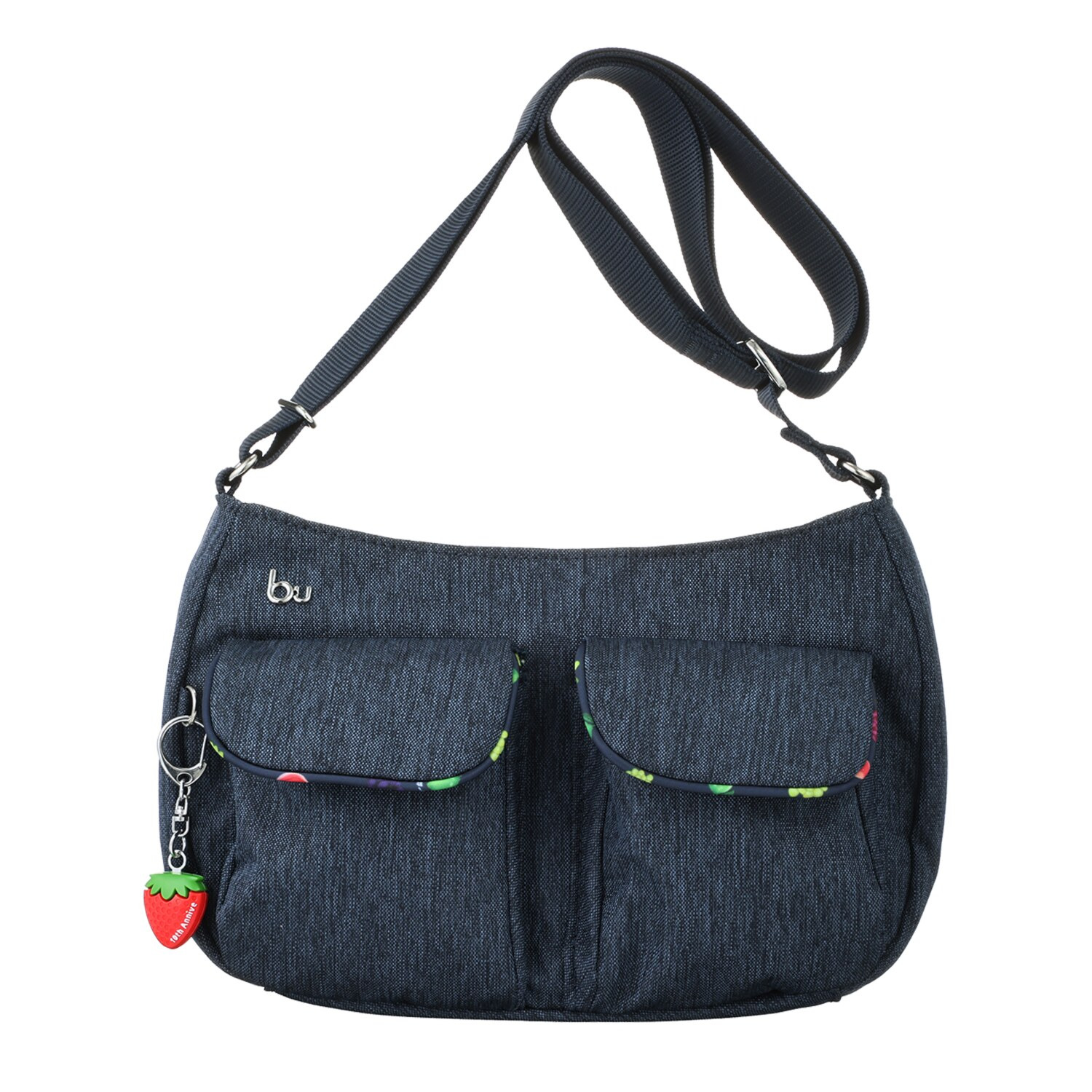 ビサイユ ショップチャンネル デビュー１０周年記念 トロピカルフルーツ ワンマイル はっ水ポシェット ＜イチゴチャーム付＞