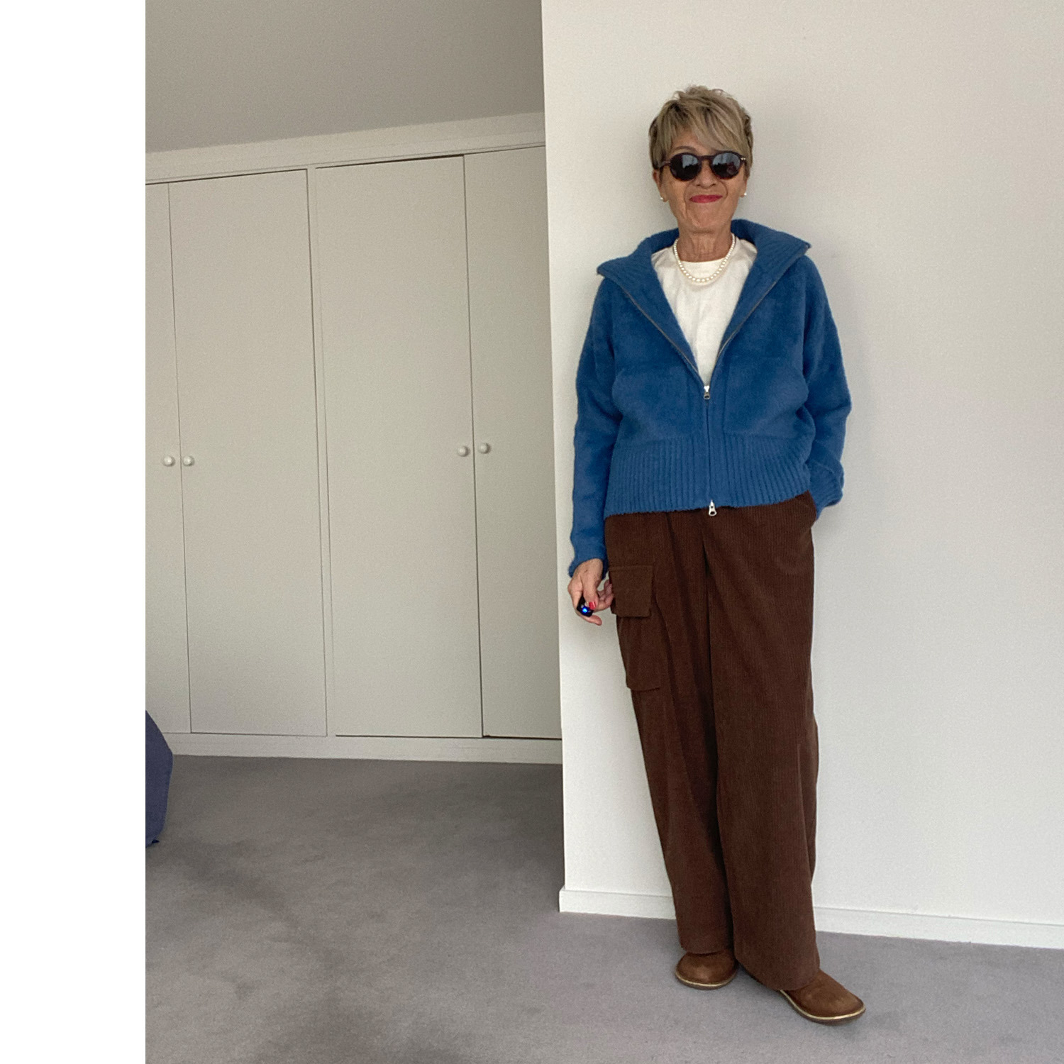 シャビージェンティール ミドルコーデュロイ サイドポケットデザイン プルオンパンツ