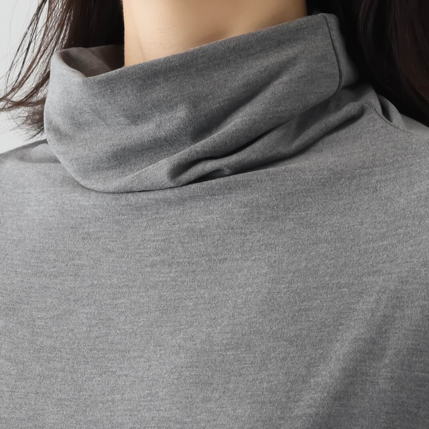 シャビージェンティール シームレスタートル チュニック丈 プルオーバー