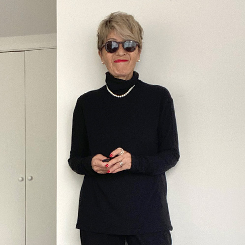 シャビージェンティール シームレスタートル チュニック丈 プルオーバー シャビージェンティール シームレスタートル チュニック丈 プルオーバー