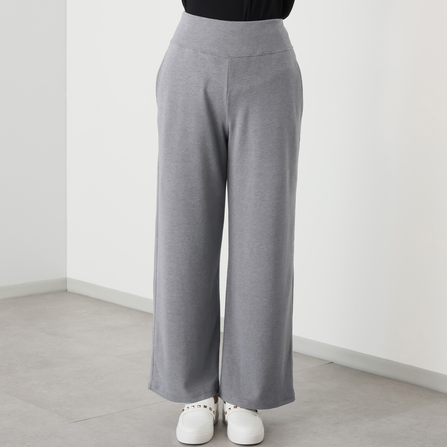 シャビージェンティール ストレートシルエット リラックスジャージー プルオンパンツ