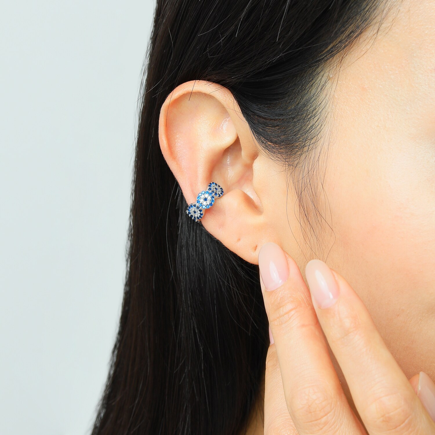 ミモッザジュエリー シルバー ＣＺ ナザールボンジュウ イヤーカフ ＜片側のみ＞