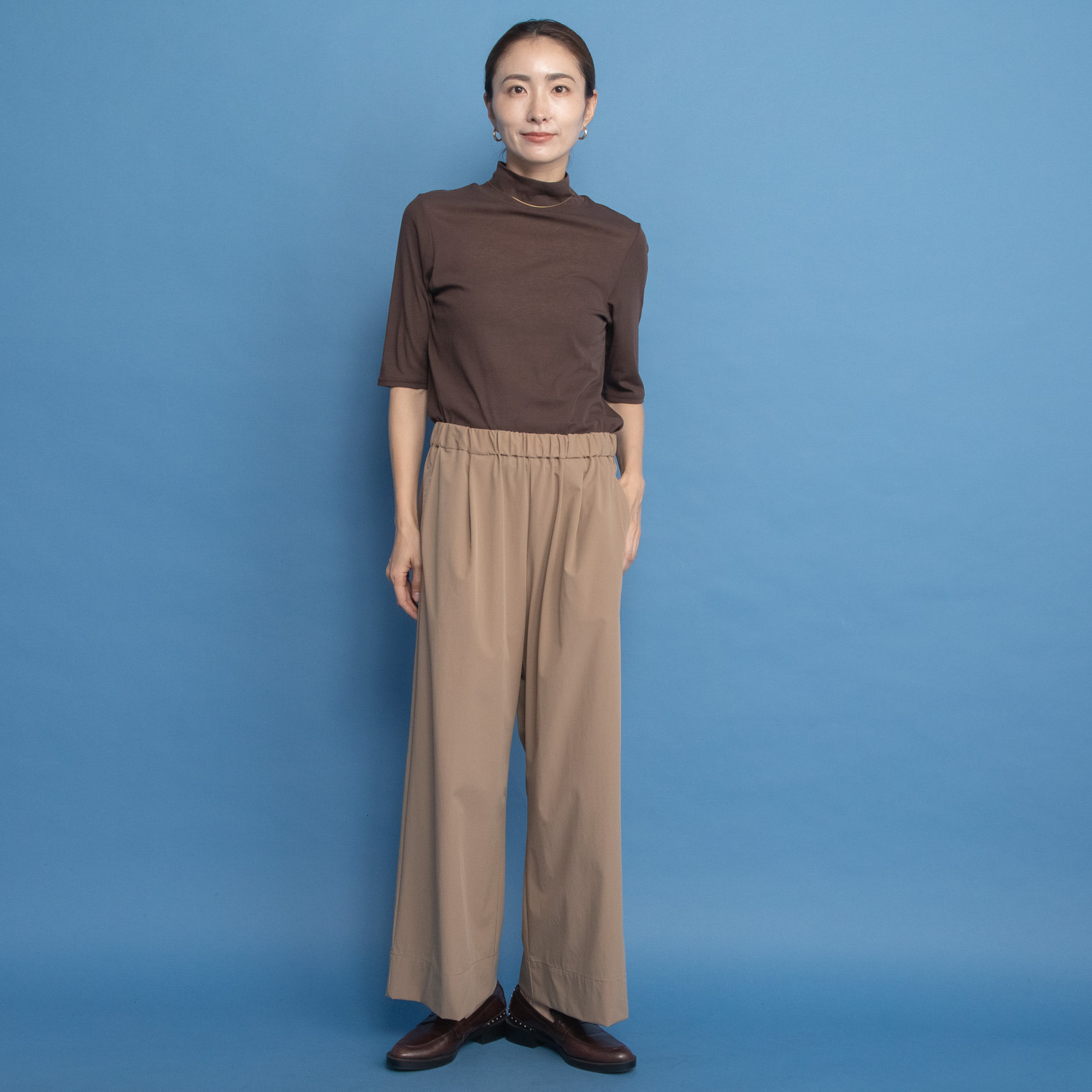 ヤエアジュテ ラクしてすっきり 品良くカッコ良く イージーワイドパンツ