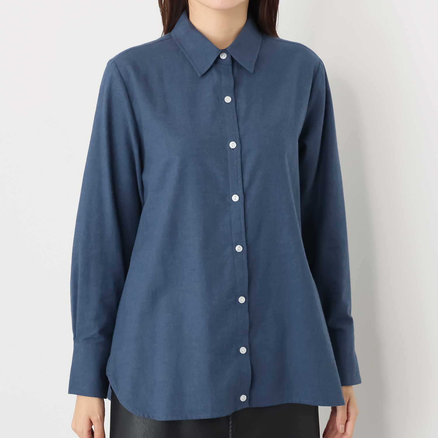 メリオン コットンカシミヤ カシュクールにもなる マルチアレンジシャツ