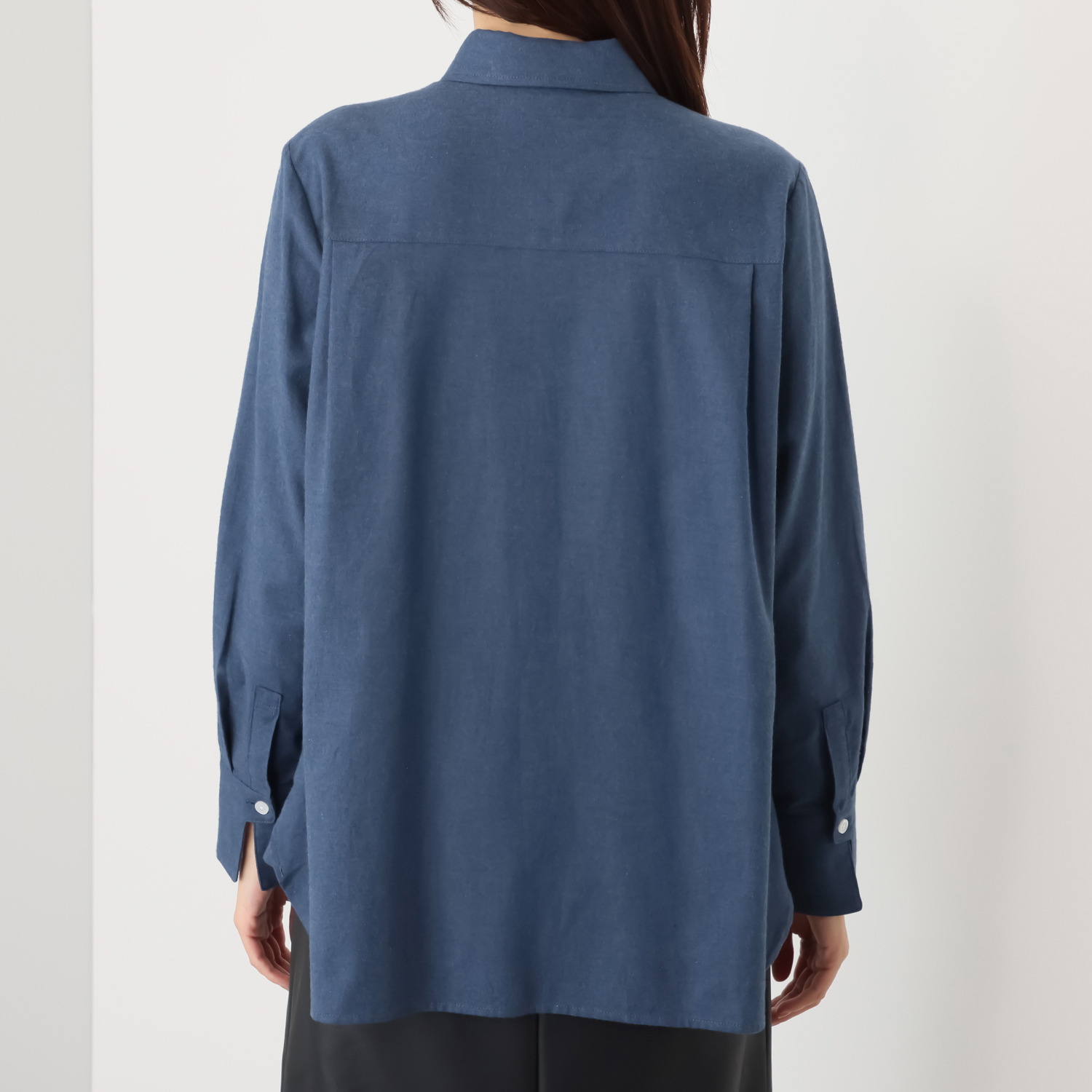 メリオン コットンカシミヤ カシュクールにもなる マルチアレンジシャツ