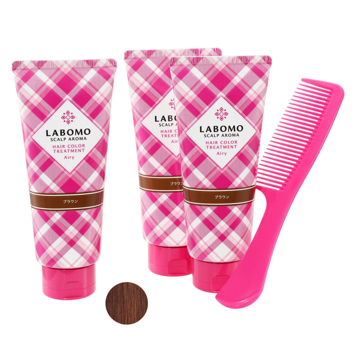 アートネイチャー ３分で簡単白髪染め＆ もっと艶めく髪色長続き ヘアカラー トリートメント　エアリ ３本コーム付セット