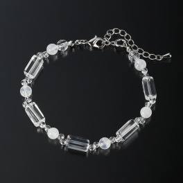 クリスタルバイアビステ クォーツ＆ ミルキークォーツ レクタングルブレスレット