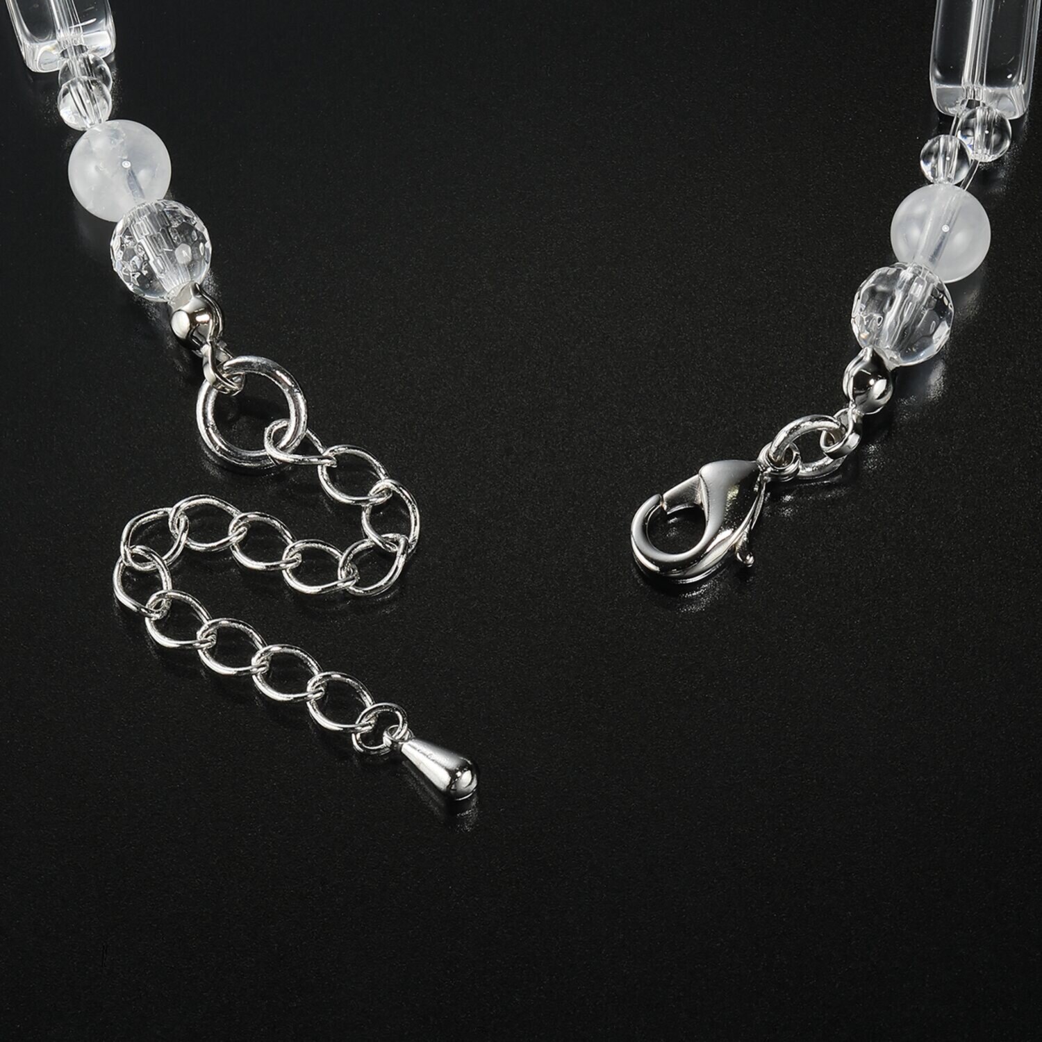 クリスタルバイアビステ クォーツ＆ ミルキークォーツ レクタングルブレスレット