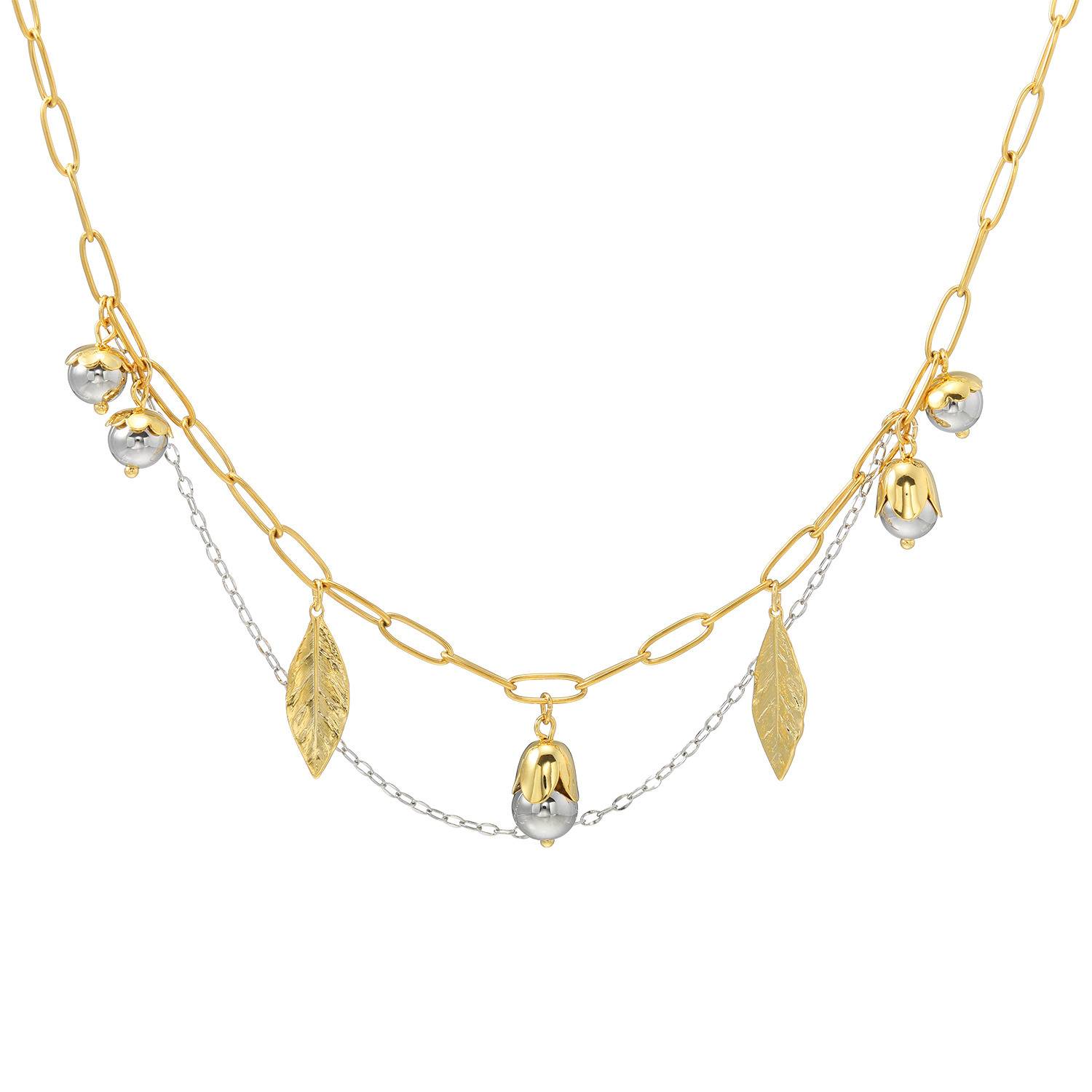 シマ・リリアーナ ステンレス ボタニカルデザイン ネックレス