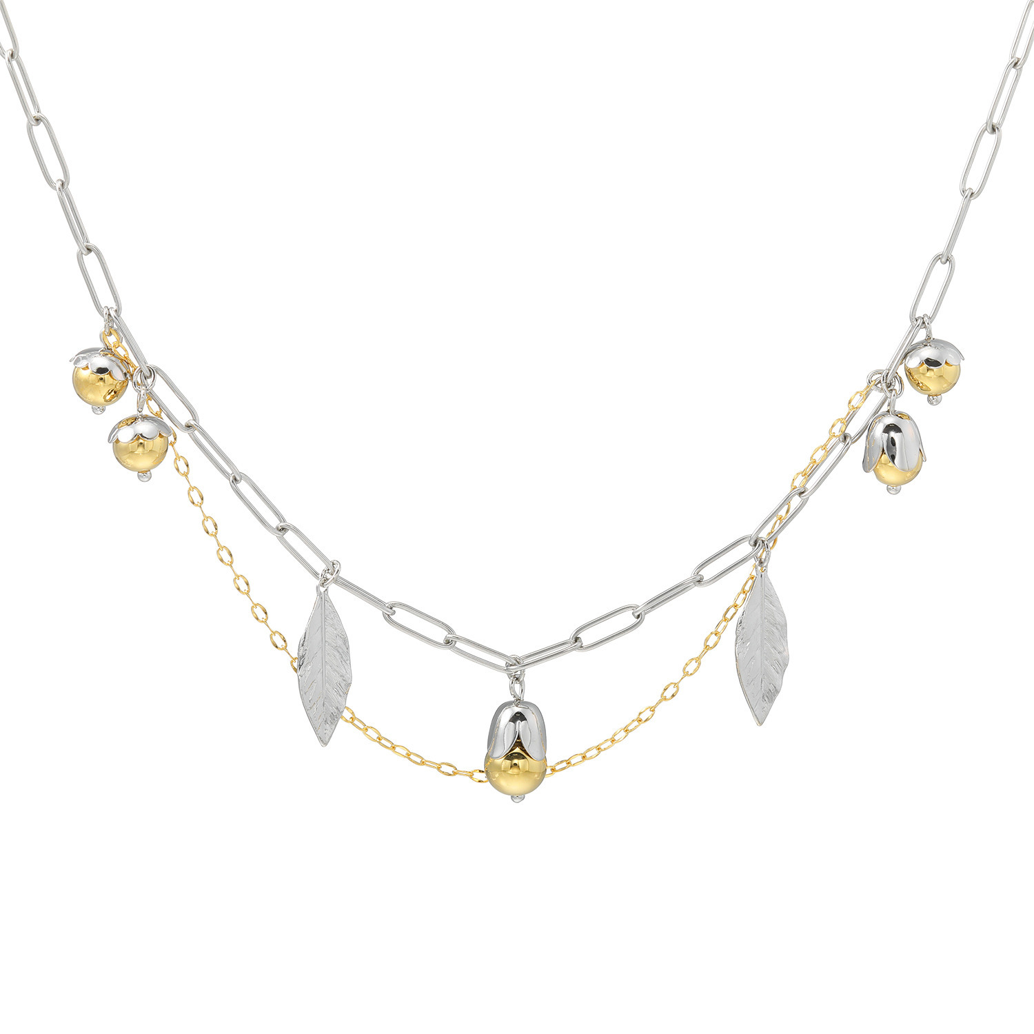 シマ・リリアーナ ステンレス ボタニカルデザイン ネックレス