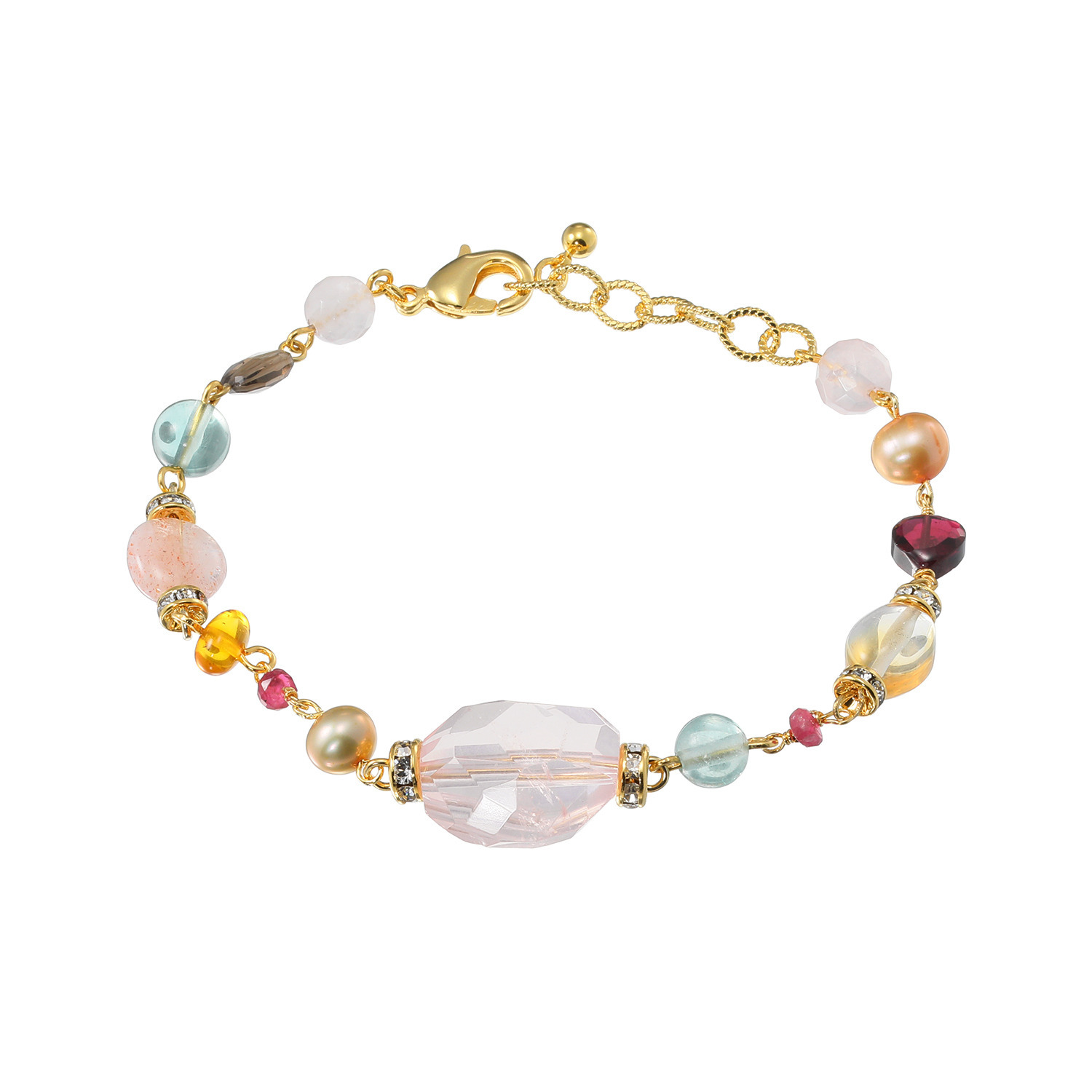 シマ・リリアーナ シマ・キャプシーヌコラボ ミックスジェム＆ パール＆ビジュウ ブレスレット