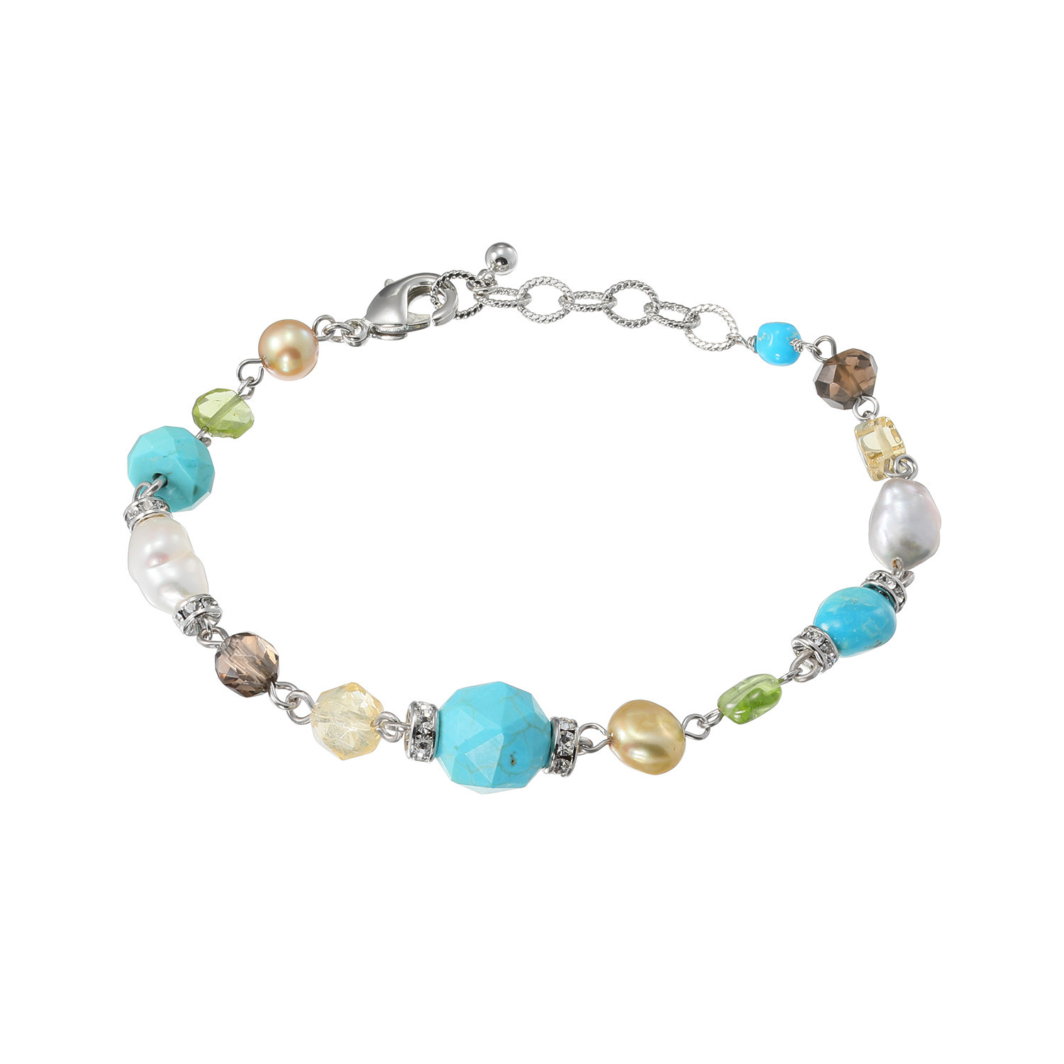 シマ・リリアーナ シマ・キャプシーヌコラボ ミックスジェム＆ パール＆ビジュウ ブレスレット