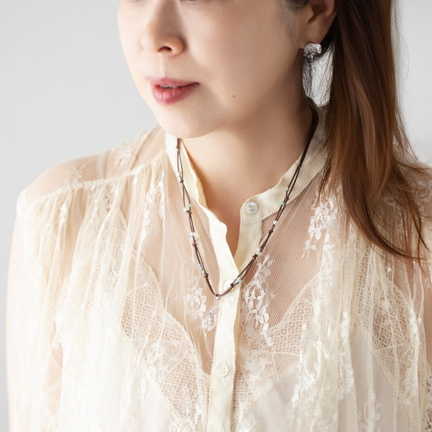 シマ・リリアーナ ハンドメイド ガラスネックレス