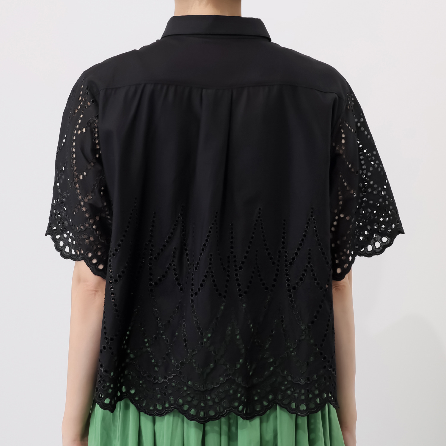 ダジュール カットワークレース ブラウス