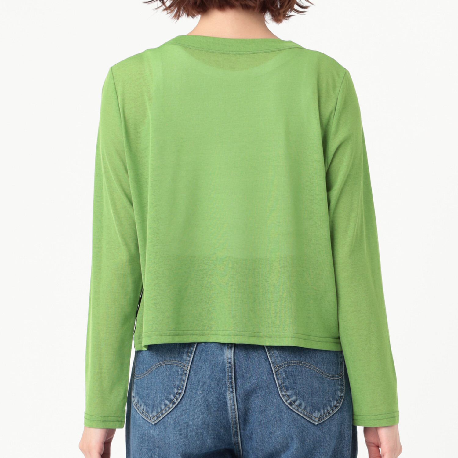 ダジュール 前フロッキープリント カーディガン