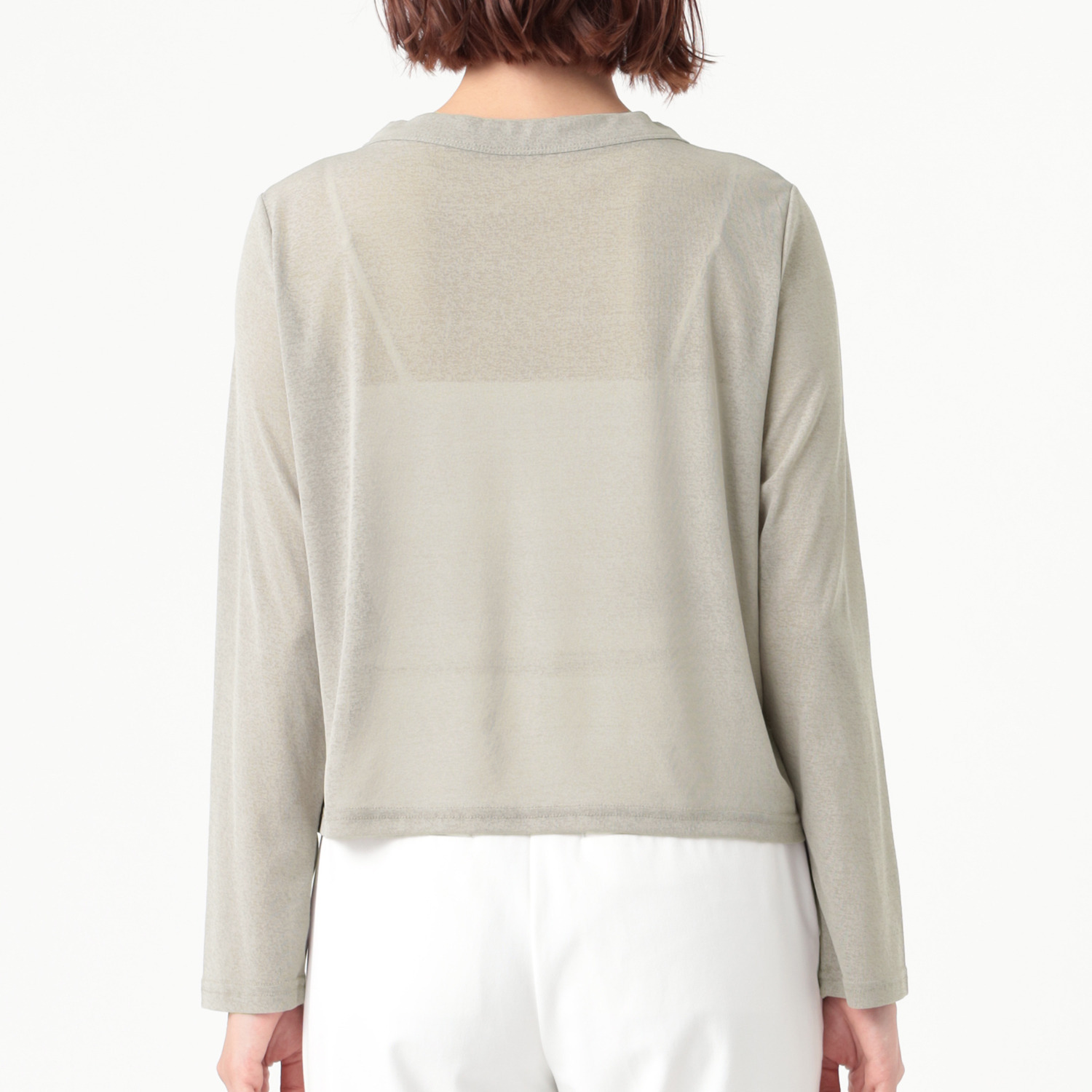 ダジュール 前フロッキープリント カーディガン