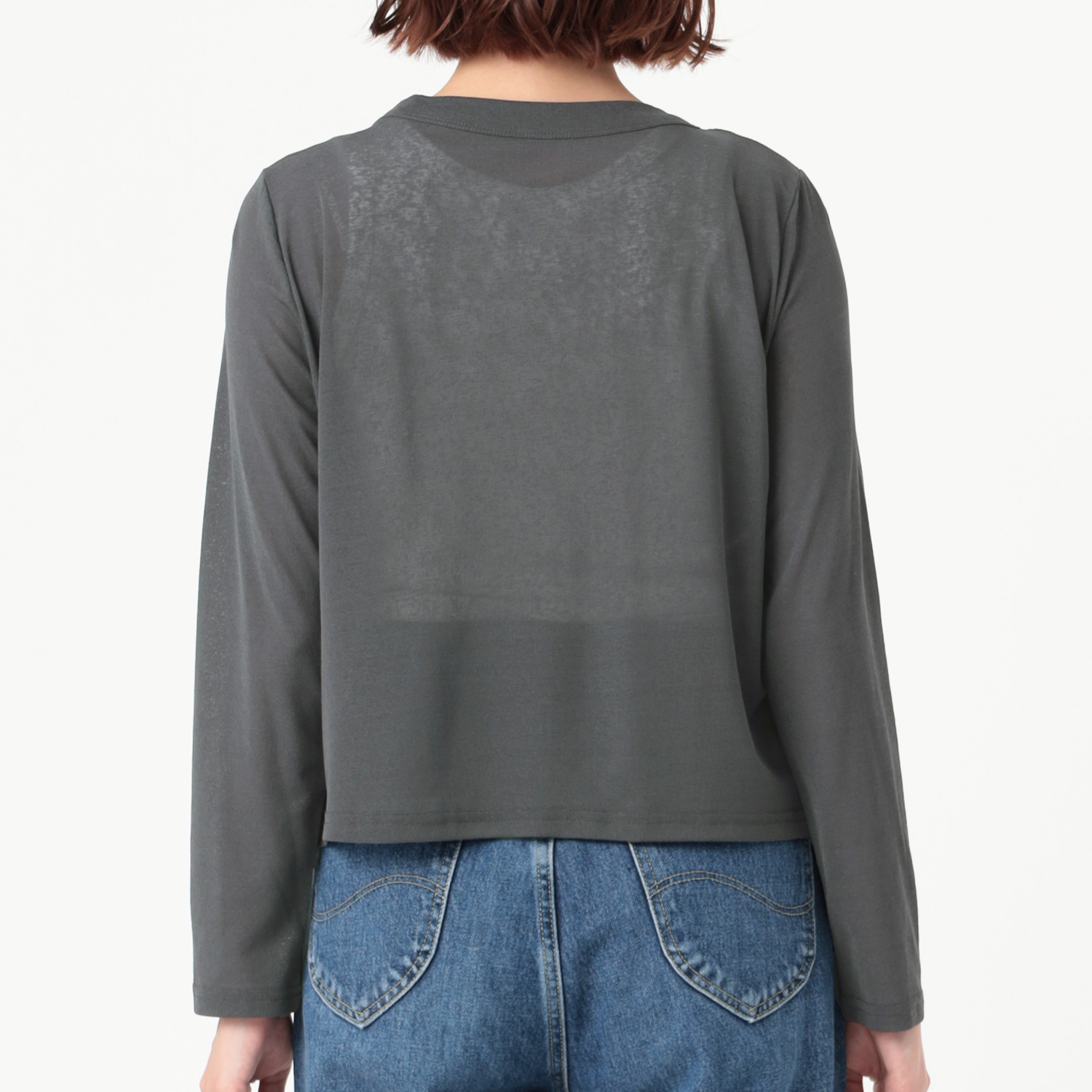 ダジュール 前フロッキープリント カーディガン