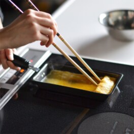 卵１個でも！ 玉子焼きがつくりやすい 鉄の玉子焼き器