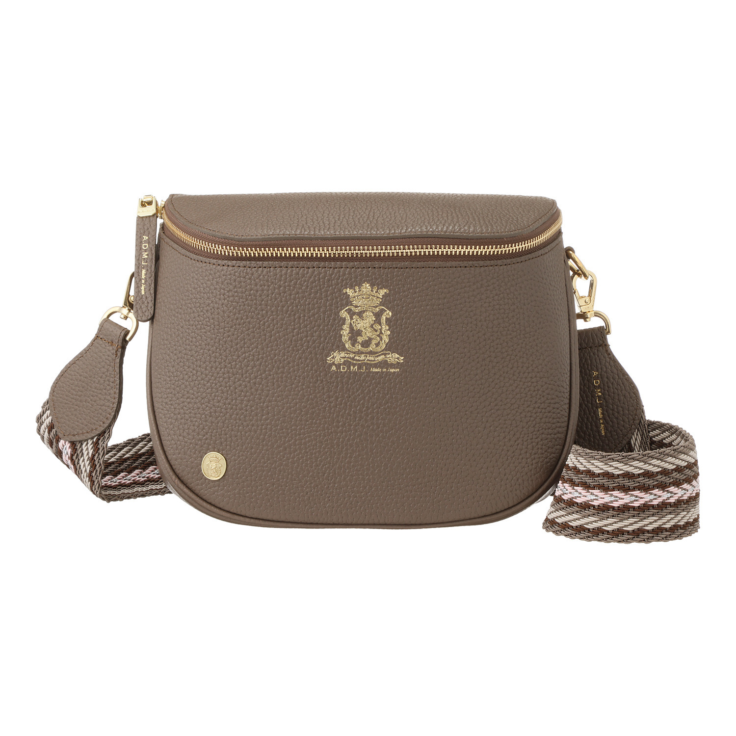 エーディーエムジェイ 牛革シュリンク型押し クロスボディバッグ ＜２０２５＞