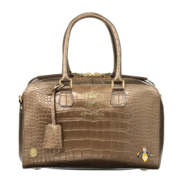 エーディーエムジェイ ＴＨＥ　ＢＥＥ 牛革クロコダイル型押し 全開ボストンバッグ Ｄカンプラス