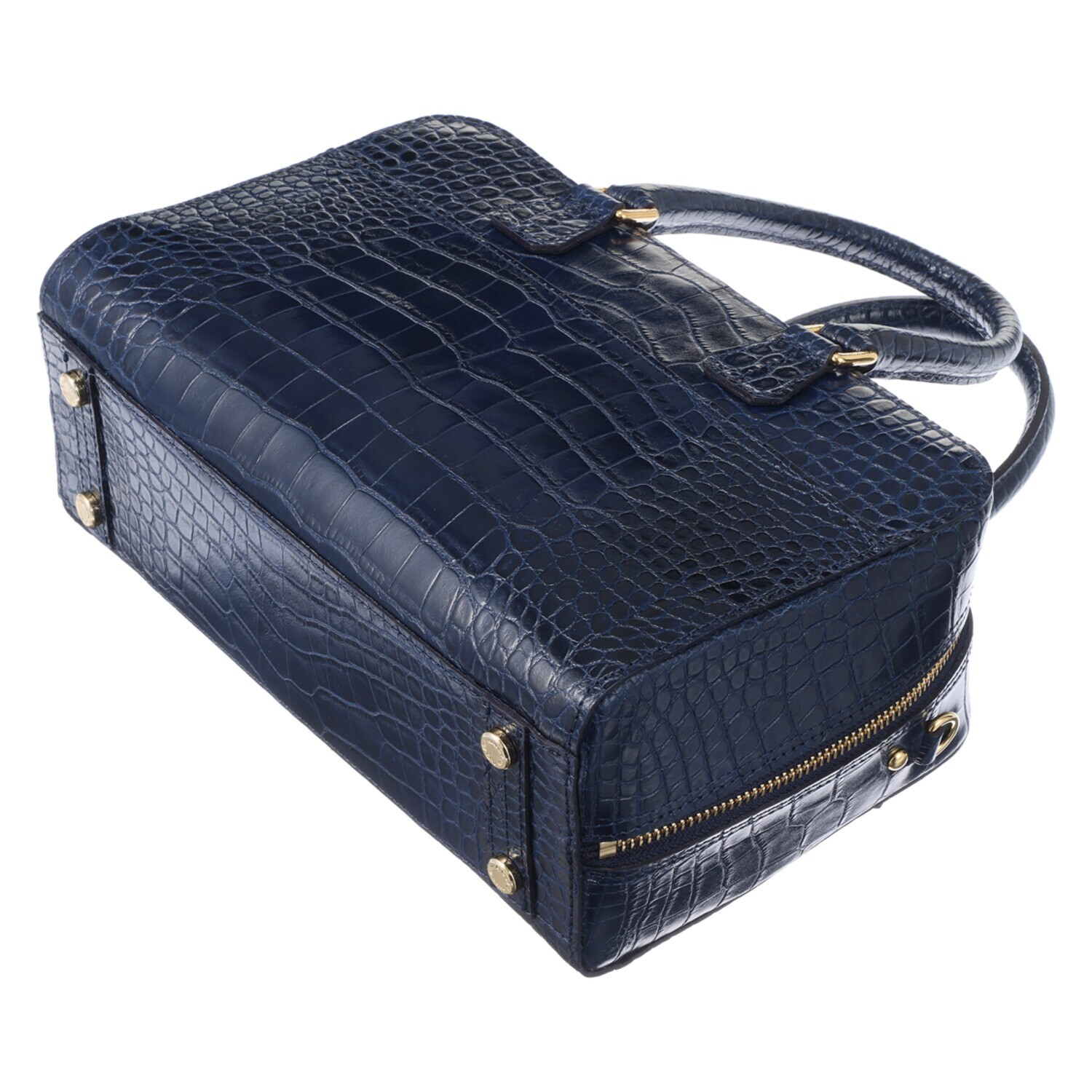 エーディーエムジェイ ＴＨＥ　ＢＥＥ 牛革クロコダイル型押し 全開ボストンバッグ Ｄカンプラス