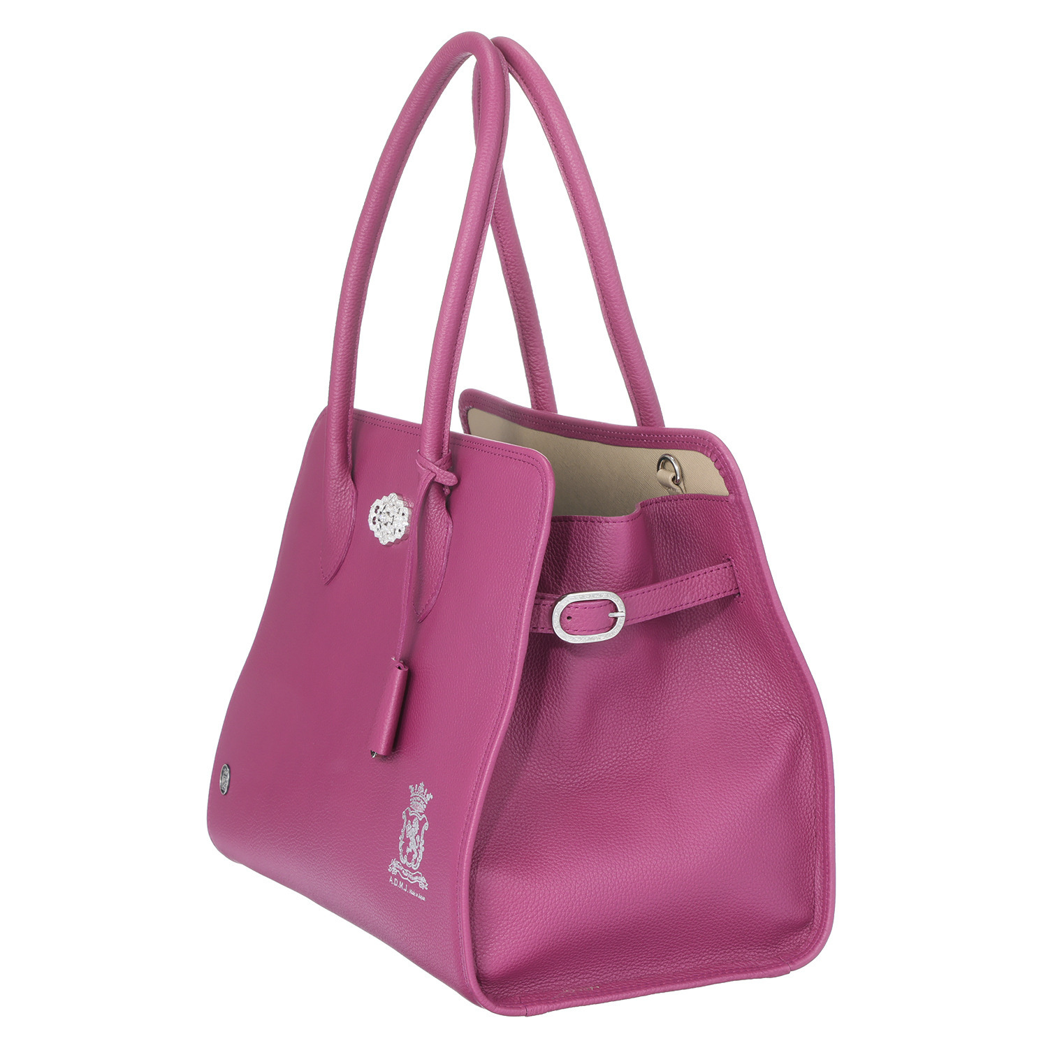 エーディーエムジェイ スパニッシュレザー アールデコモティーフ トートバッグ