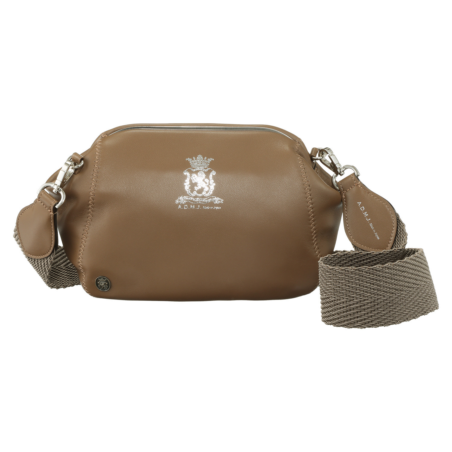 エーディーエムジェイ イタリアンナッパ 口金 ２ウェイショルダーバッグ