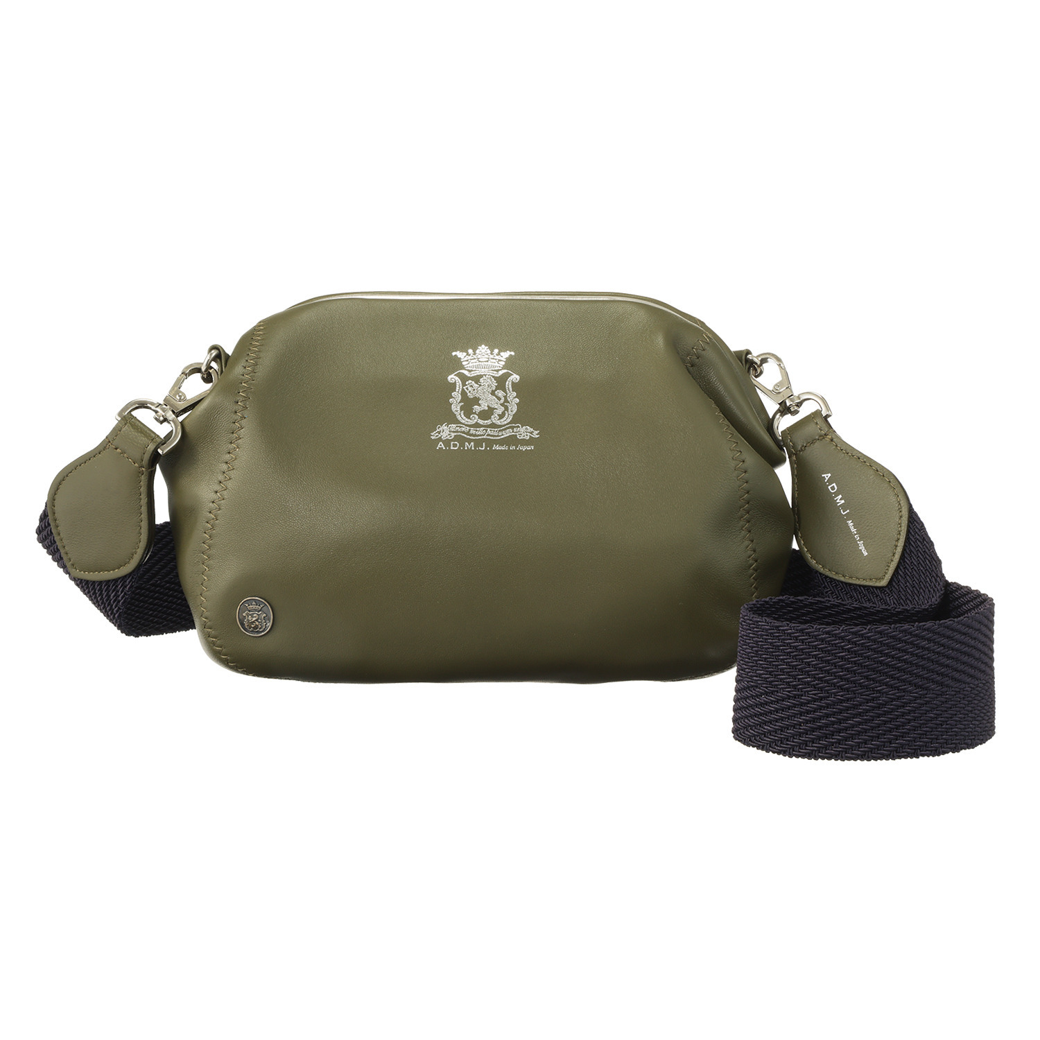 エーディーエムジェイ イタリアンナッパ 口金 ２ウェイショルダーバッグ