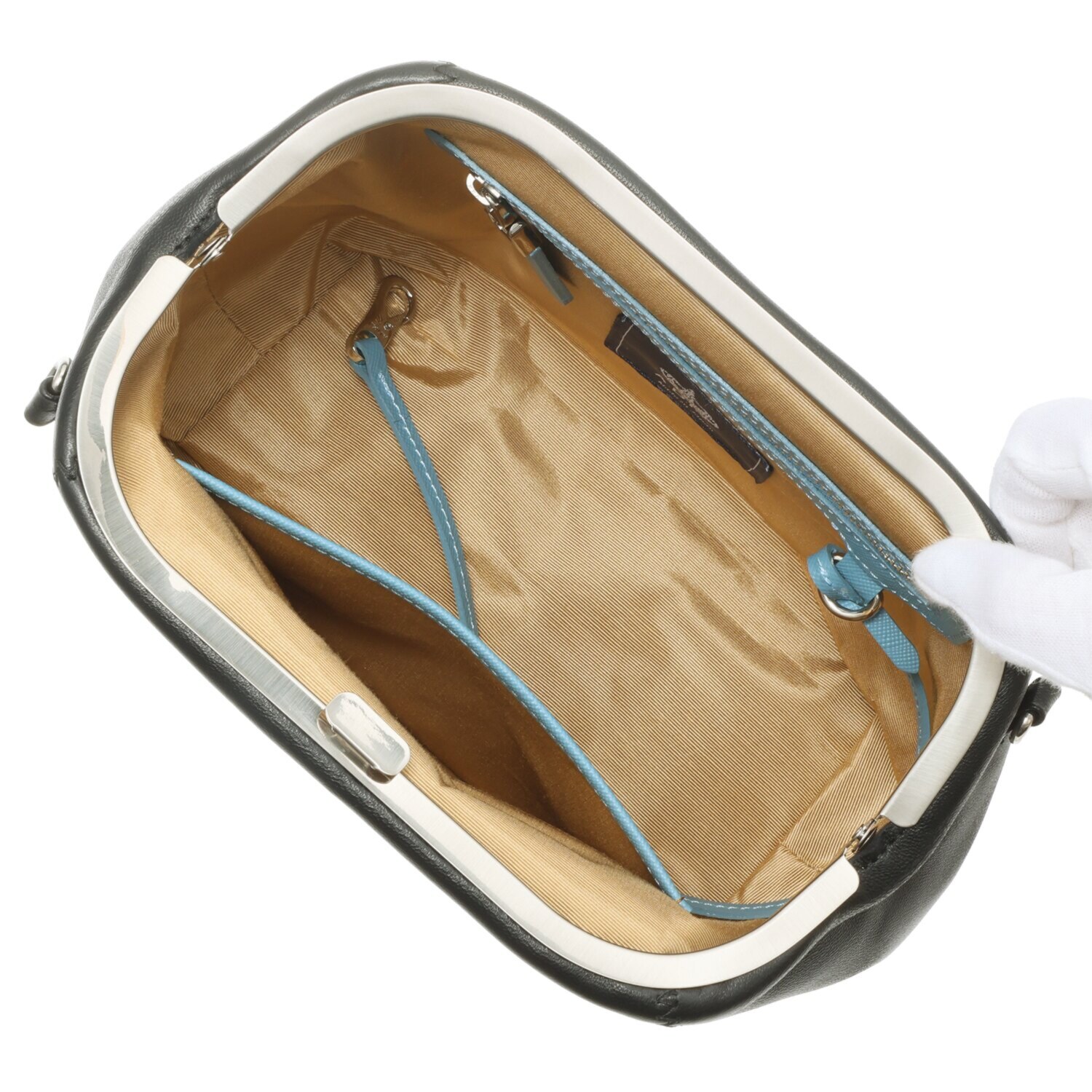 エーディーエムジェイ イタリアンナッパ 口金 ２ウェイショルダーバッグ