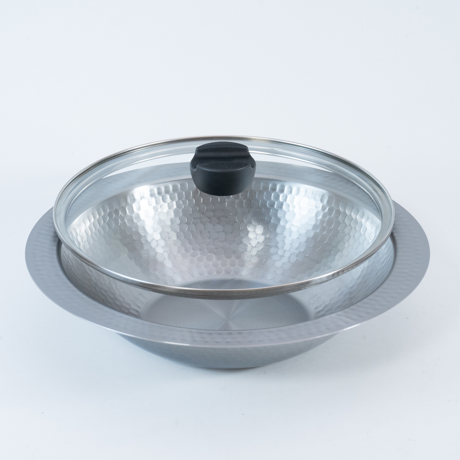 彩食庵 ＩＨ対応ガラス蓋付 よせしゃぶ鍋 ２６ｃｍ