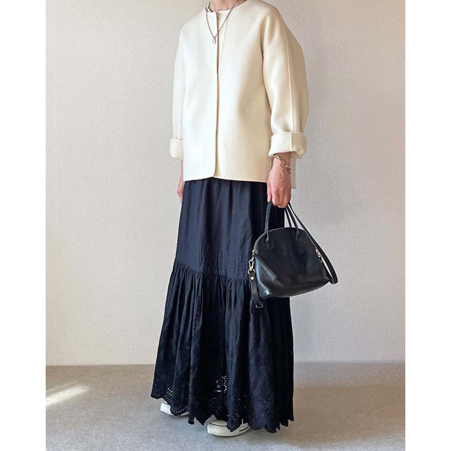 元町ゼラール カシミヤ混 ダブルフェイス ショートコート