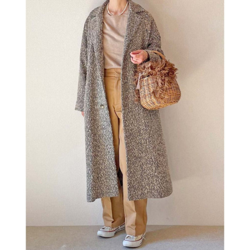 元町ゼラール　ミックスヘリンボーン　テーラーコート