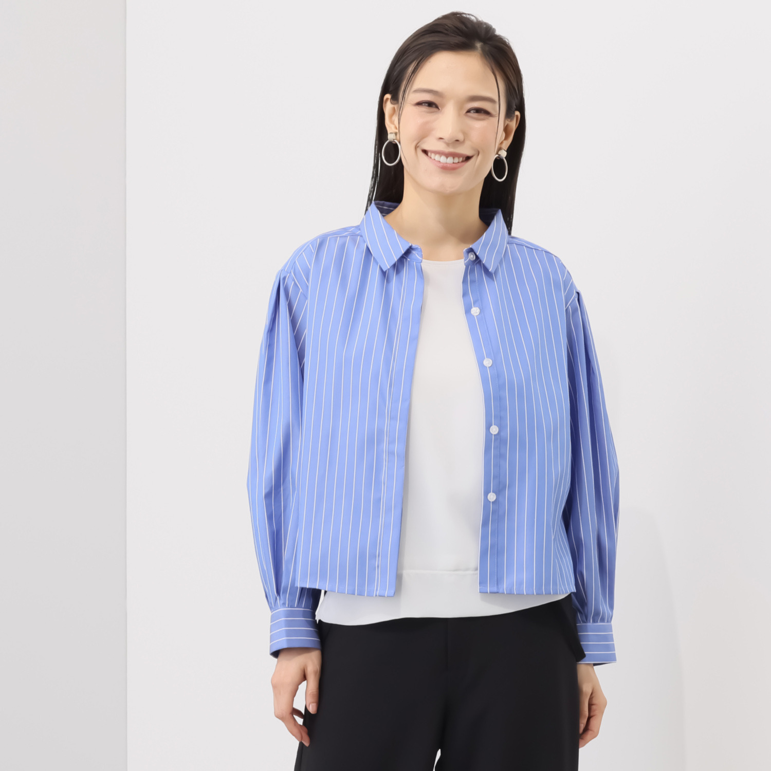 イロプライム ストライプ ２ウェイシャツ