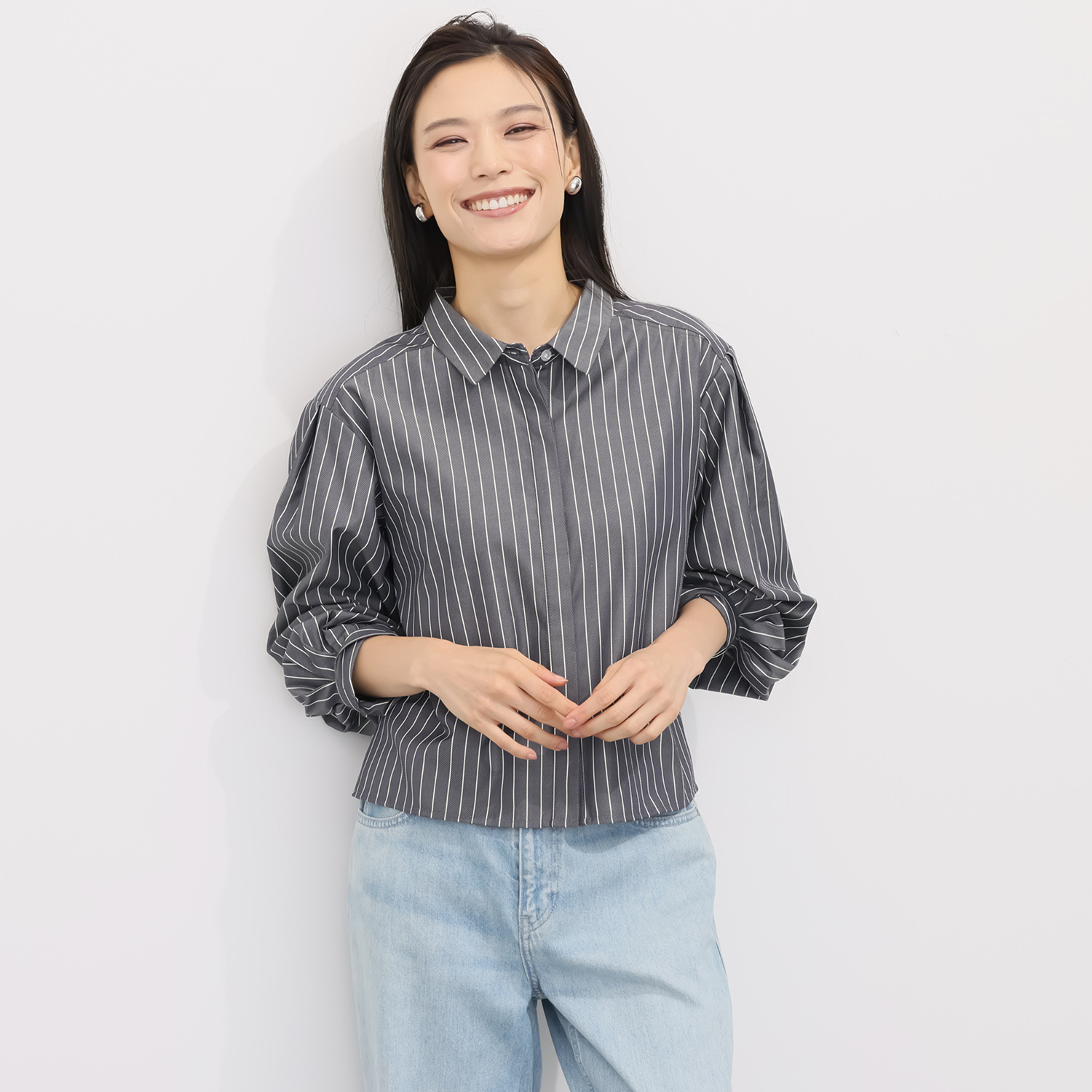 イロプライム ストライプ ２ウェイシャツ