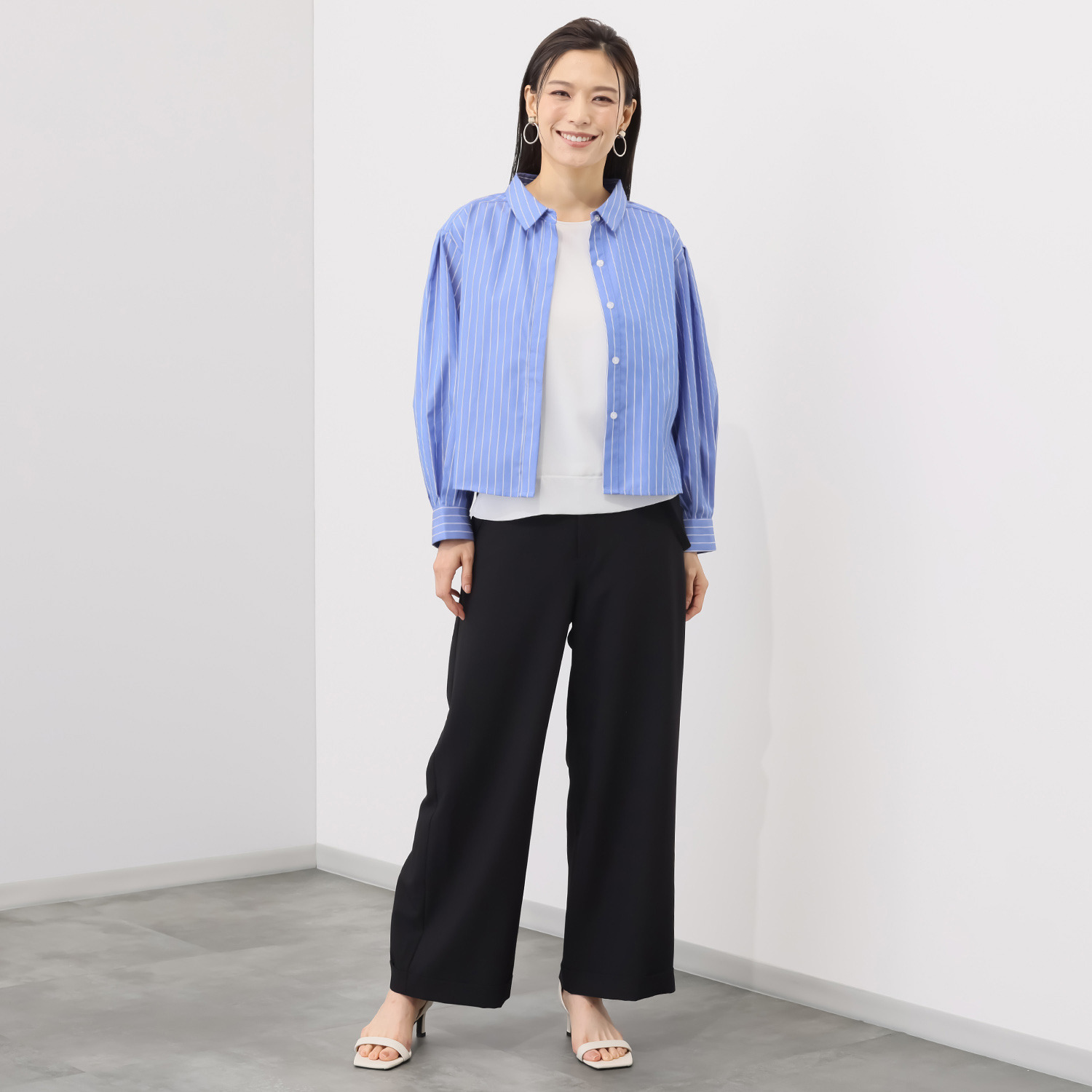 イロプライム ストライプ ２ウェイシャツ