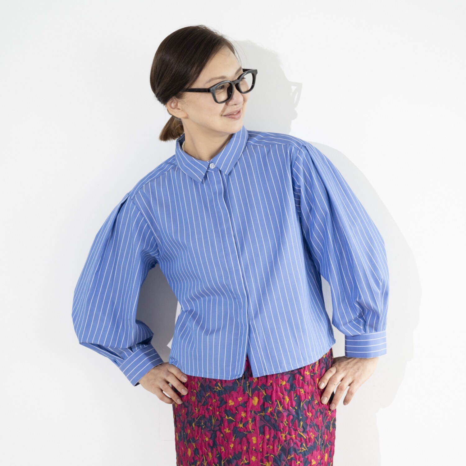 イロプライム ストライプ ２ウェイシャツ