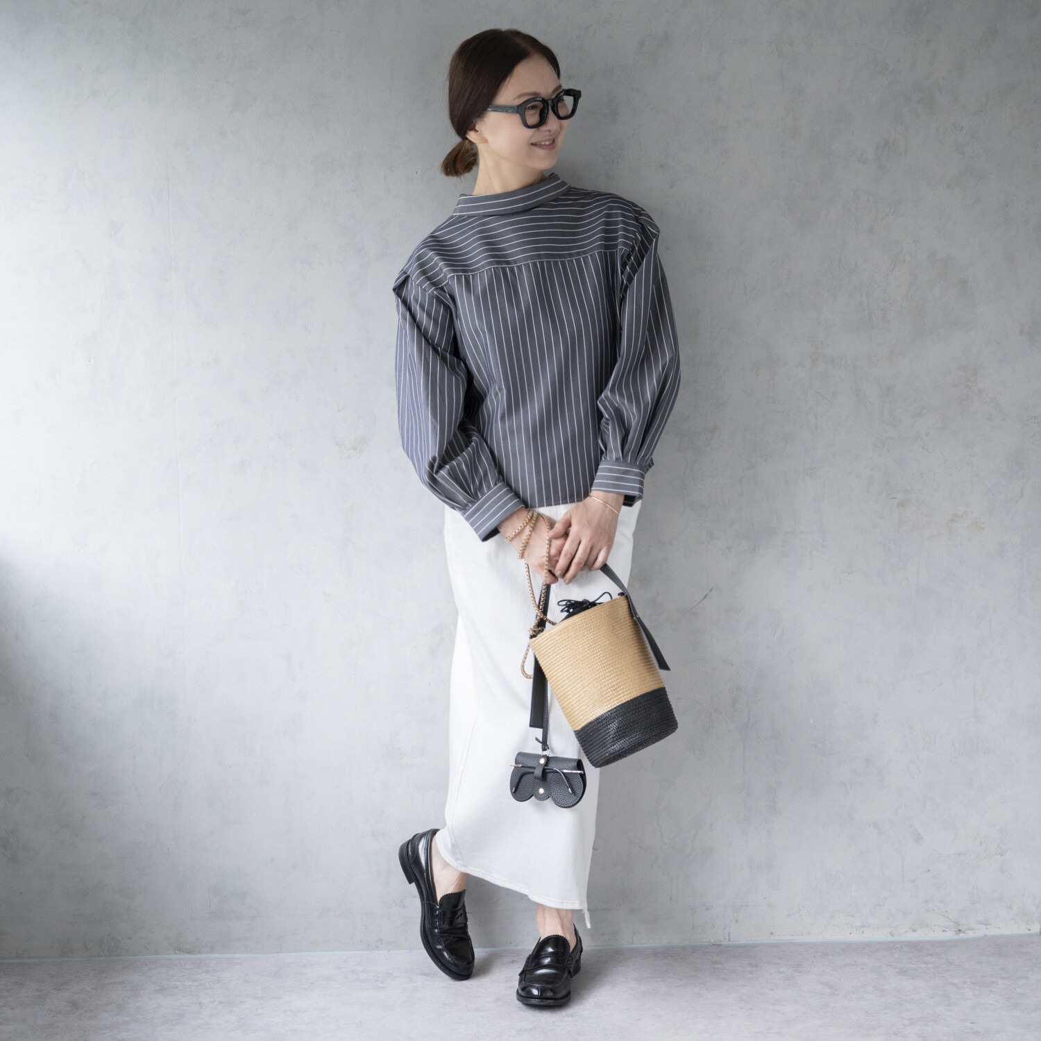 イロプライム ストライプ ２ウェイシャツ