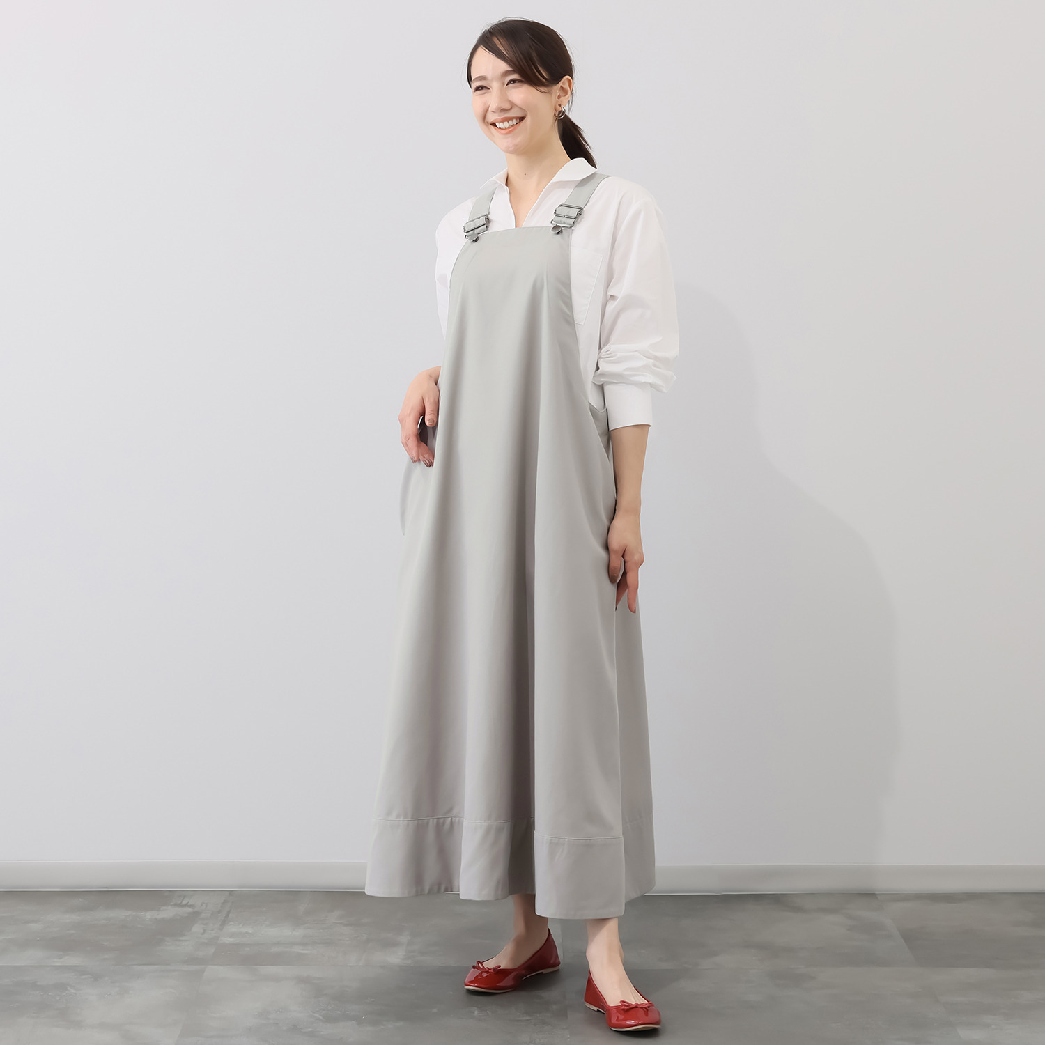 へ・エラ はっ水 大人美人 サロペットワンピース