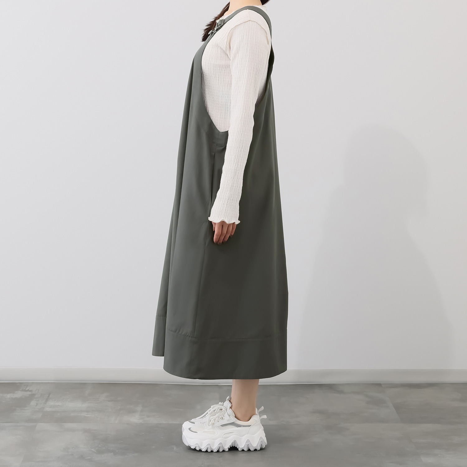 へ・エラ はっ水 大人美人 サロペットワンピース